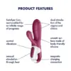 Satisfyer Hot Bunny Vibrador Punto G Recarregável Silicone