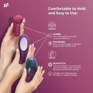 Satisfyer Partner Box 3 Vibrador Casal Silicone Preto