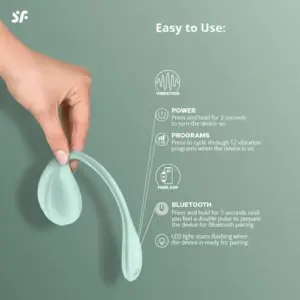 Satisfyer Petal Lisa G-point Vibrador Portátil Verde