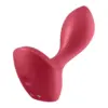 Satisfyer Plug Anal Silicone Vermelho 13 Programas Vibração