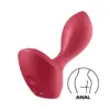 Satisfyer Plug Anal Silicone Vermelho 13 Programas Vibração