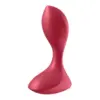 Satisfyer Plug Anal Silicone Vermelho 13 Programas Vibração