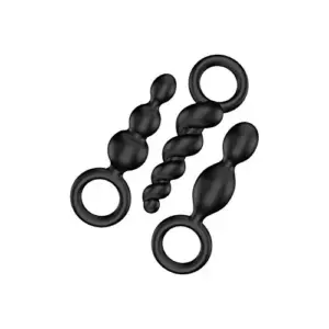 Satisfyer Plugs Anais Silicone Macio Preto Diversas Formas