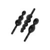 Satisfyer Plugs Anais Silicone Macio Preto Diversas Formas