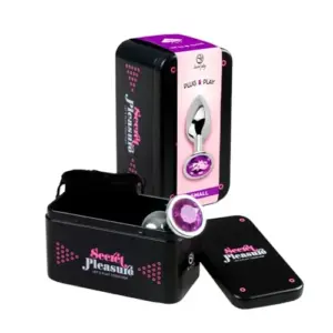 Secret Play Plug Anal Metal Cônico Roxo Função Estímulo