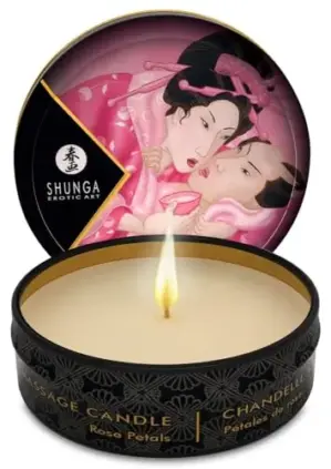 Shunga Vela Massagem Afrodisíaca Petalas de Rosa 30ml
