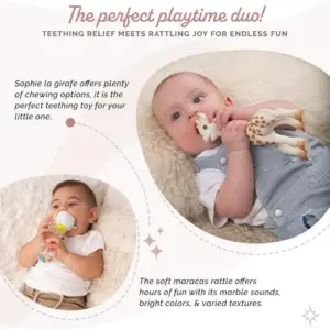 Sophie la Girafe Conjunto Prenda Girafa + Roca Maracas