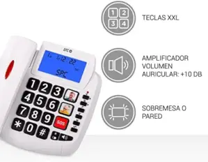 SPC Comfort Volume 3296B Branco Telefone Fixo para Idosos