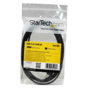 Startech USBAB2MR Cabo USB a Macho 2m USB A a USB B de 90°