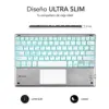 Subblim Smart Backlit Bluetooth Teclado com Touchpad Prateado Branco