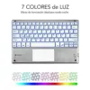 Subblim Smart Backlit Bluetooth Teclado com Touchpad Prateado Branco