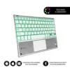 Subblim Smart Backlit Bluetooth Teclado com Touchpad Prateado Branco