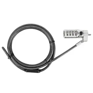 Targus Cabo de Segurança Defcon 3-in-1 com Cabeças Intercambiáveis e Combinação Personalizável