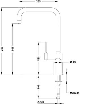 Teka EP 915 Torneira de Cozinha Canode Alto Eletrônica