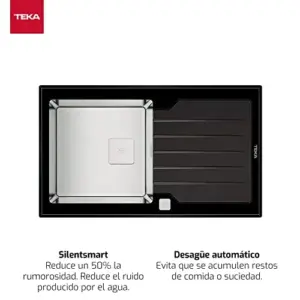 Teka Lava-Louça Diamond RS15 1C 1E 86 REV Preto SilentSmart