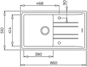 Teka Lava-Louça Stone 50 BT G1 C1 Black Carbon