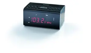 Thomson CR50 Rádio Relógio FM Despertador Preto