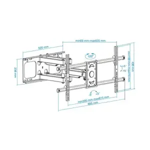 TooQ LP3790TN-B 90″ Suporte de TV Preto