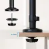 TooQ Suporte de Mesa Ajustável para TPV Duplo 17-32 polegadas Preto