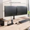 TooQ Suporte de Mesa Duplo para Monitor 17-27″ Preto
