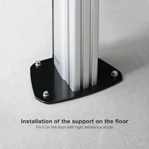 TooQ The Tower 37-70″ Suporte de Chão Alumínio Prata