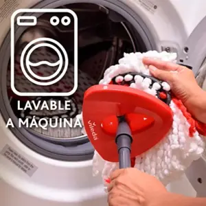 Vileda Esfregona Microfibra Vermelha com Balde Pedal