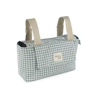 Walking Mum Bolsa Organizadora Carrinho Capacidade Grande Vichy Verde