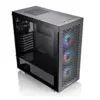 Thermaltake CA-1S3-00M1WN-03 Caixa de PC Midi Tower Preto ARGB, suporte até 7 ventoinhas 120/140mm