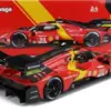 Bburago Ferrari Racing 499P Le Mans Hypercar 1/18 vermelho 2023