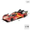 Bburago Ferrari Racing 499P Le Mans Hypercar 1/18 vermelho 2023