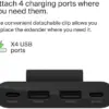 Belkin Splitter 4 Portas USB com 2xUSB-C/2xUSB-A e Carregamento Rápido