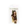 Penthouse Bodystocking High Stakes GG Mangas 3/4 Decote Laço Floral Meias Integradas