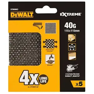 DeWALT S.O.F. Pack 5 1/4 Mesh Lixing Lixador de Pó