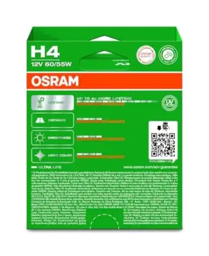 Osram Ultra Life H4 Farol longa durabilidade 60/55W