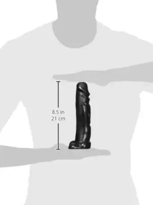 All Black Todo Preto 22cm Vibrador Realista