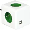 Allocacoc PowerCube 4x 16A 2 USB Extensão Elétrica
