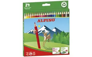 Alpino Lápis de Cor 24 cores com mina de 3 mm