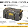 DeWALT Toughsystem 2.0 DS300 Medium Box Preto/Amarelo