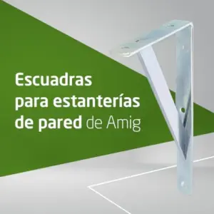 AMIG Suporte de Parede Poleia 200x125mm Aço Zincado