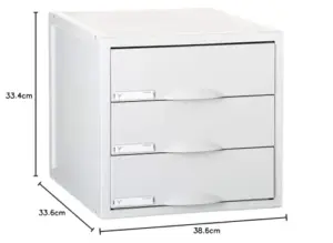 Archivo 2000 Organizadores de Secretária 3 Gavetas Grey