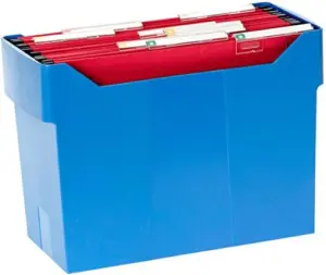 Archivo 2000 Suporte de Secretaria Acessórios de Arquivo e Organização Capacidade 20 Pastas Suspensas Azul