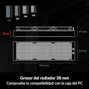 Arctic Cooling Water Cooling Liquid Freezer III ARGB Branco 420mm