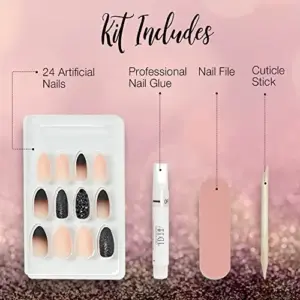 Ardell Unhas postiças Preto e Rosa