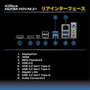 AsRock A620M-HDV DDR5 PC Preto Dual Canal