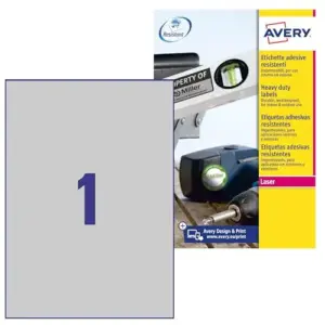 Avery Etiquetas Laser Poliester L6013-20 A4 Prata