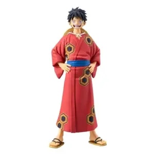 Banpresto Grandline Series Figura de Coleção Monkey D Luffy Wanokuni 16 Cm