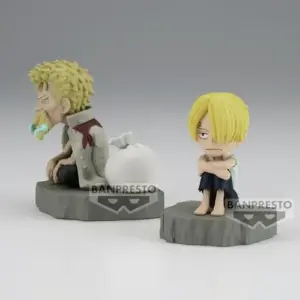 Banpresto One Piece Figuras de Coleção Sanji e Zeff 6cm