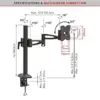 Barkan E621 Suporte Monitor Universal 13 a 34 polegadas