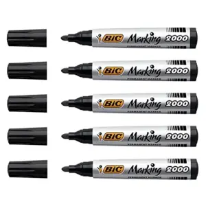 BIC Marcador Permanente Preto Ponta Ogival 4,9 mm