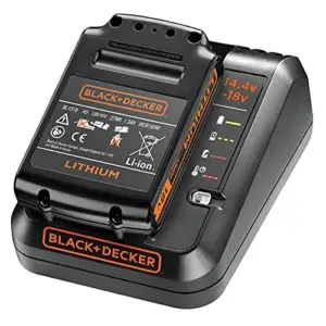 Black+Decker Carregador de Bateria BDC1A-QW 18V Compatível com baterias de 14,4 V e 18 V